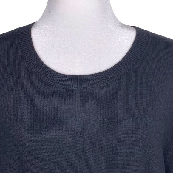 NWT Nordstrom Merino Wool Blend Shift Sweater Dress Size XL Black Long Sleeve - Picture 6 of 15